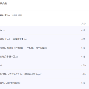 生财有术2021-2024年，上千条付费资源合集，各种网赚项目的实践与思考