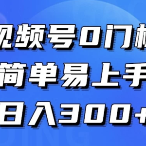 视频号无门槛，轻松上手，入门级教程，每天赚取300+收益