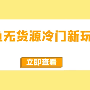 咸鱼无货源新颖玩法，容易上手，月入3w，免费无风险，支持批量复制