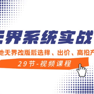 无界系统实战课：全方位实操，精通选择、出价和高效投产的付费引流方法