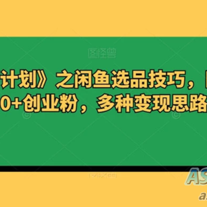 闲鱼选品技巧：吸引300+创业粉的秘诀，多种变现思路揭秘