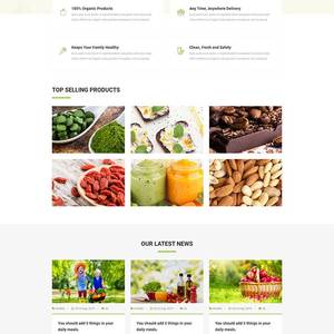 有机果蔬食品商城响应式前端静态html网站模板