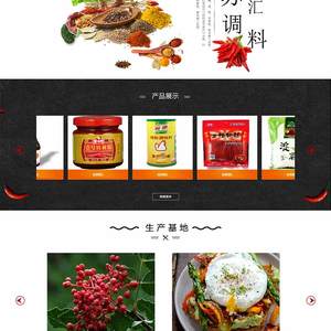 黑色古典的调味品调料公司静态网站HTML模板