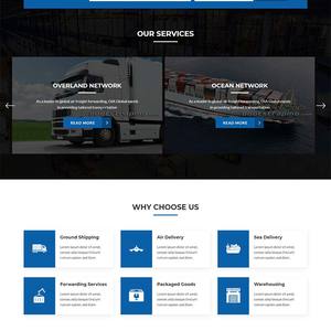 蓝色物流和运输公司官网模板快递行业静态html模板