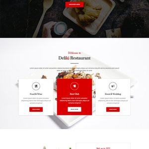 大气餐饮美食网站Bootstrap静态html网站模板