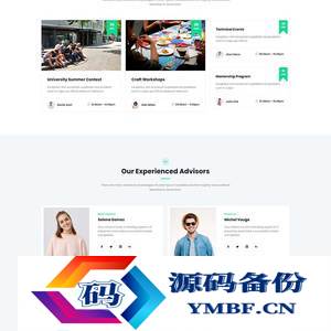 响应式绿色英文在线课程教育HTML5网站模板