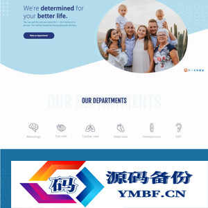 医疗健康服务网站HTML5模板