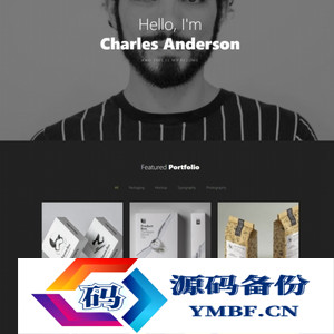 个人设计师作品展示简历网页模板