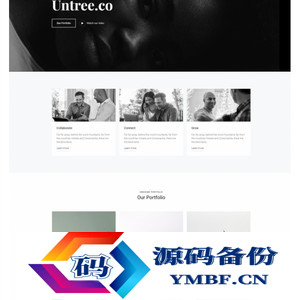 黑白风创意设计机构宣传网站模板