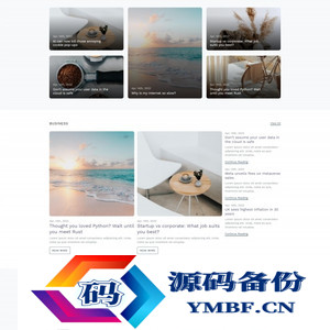 HTML5博客资讯新闻分享网站模板