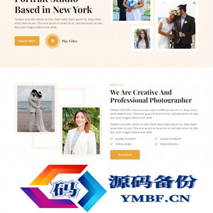 婚纱摄影工作室HTML5网站模板