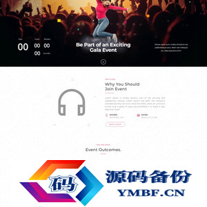 HTML5演唱会票务服务网站模板