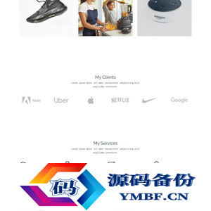 白色极简设计师portfolio响应式网站模板