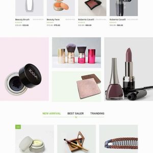 绿色大气的化妆品网上购物商城模板html整站