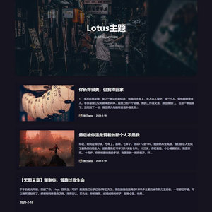 暗黑极客自媒体资讯博客主题Lotus1.1 WordPress主题