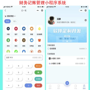 在线财务记账系统企业商户记账本记账小帮手财务管理个体记账软件小程序企业统计记账